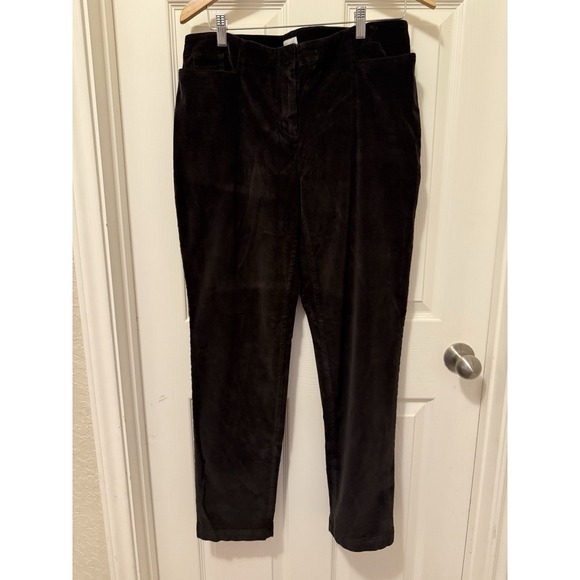 J.Jill Women's Size 12‎  Charcoal Gray Corduroy Straight Leg Pants - Picture 1 of 9